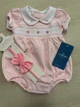 Mia classic smocked short sleeve bubble Magnolia Baby