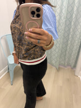 Voy women's shirt Mixed solid and floral