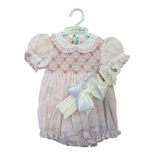 720 Dainty smocked Floral Romer (Feltman Brothers)