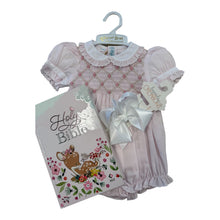 720 Dainty smocked Floral Romer (Feltman Brothers)
