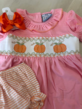 Autumn Harvest smocked girl  bloomer set