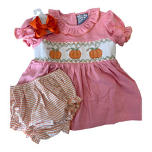 Autumn Harvest smocked girl  bloomer set