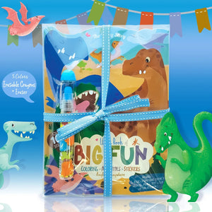 Dinosaur World Activity Book & Stackable Crayon Gift Pack