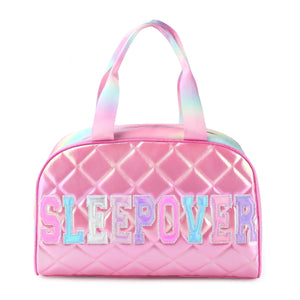 omg sleepover quilted bag