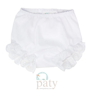 Paty White Eyelet Diaper Cover