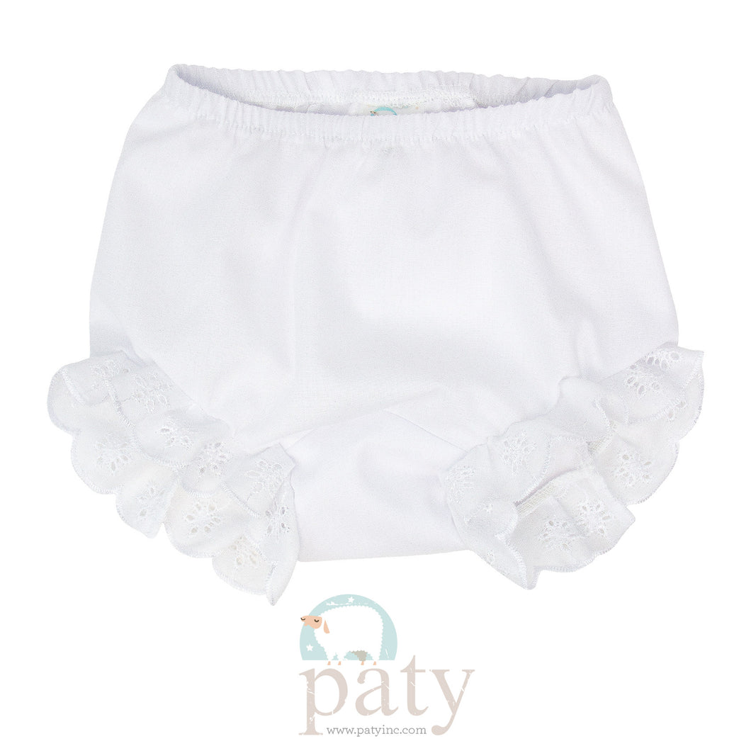 Paty White Eyelet Diaper Cover