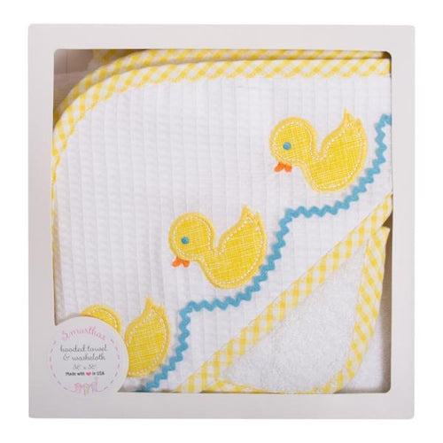 Three Marthas Yellow Duck Hooded Towel