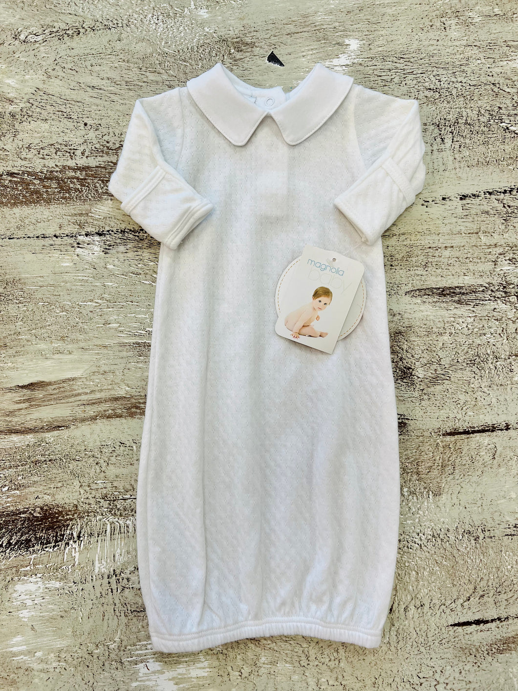 Magnolia Baby Solid White Gown