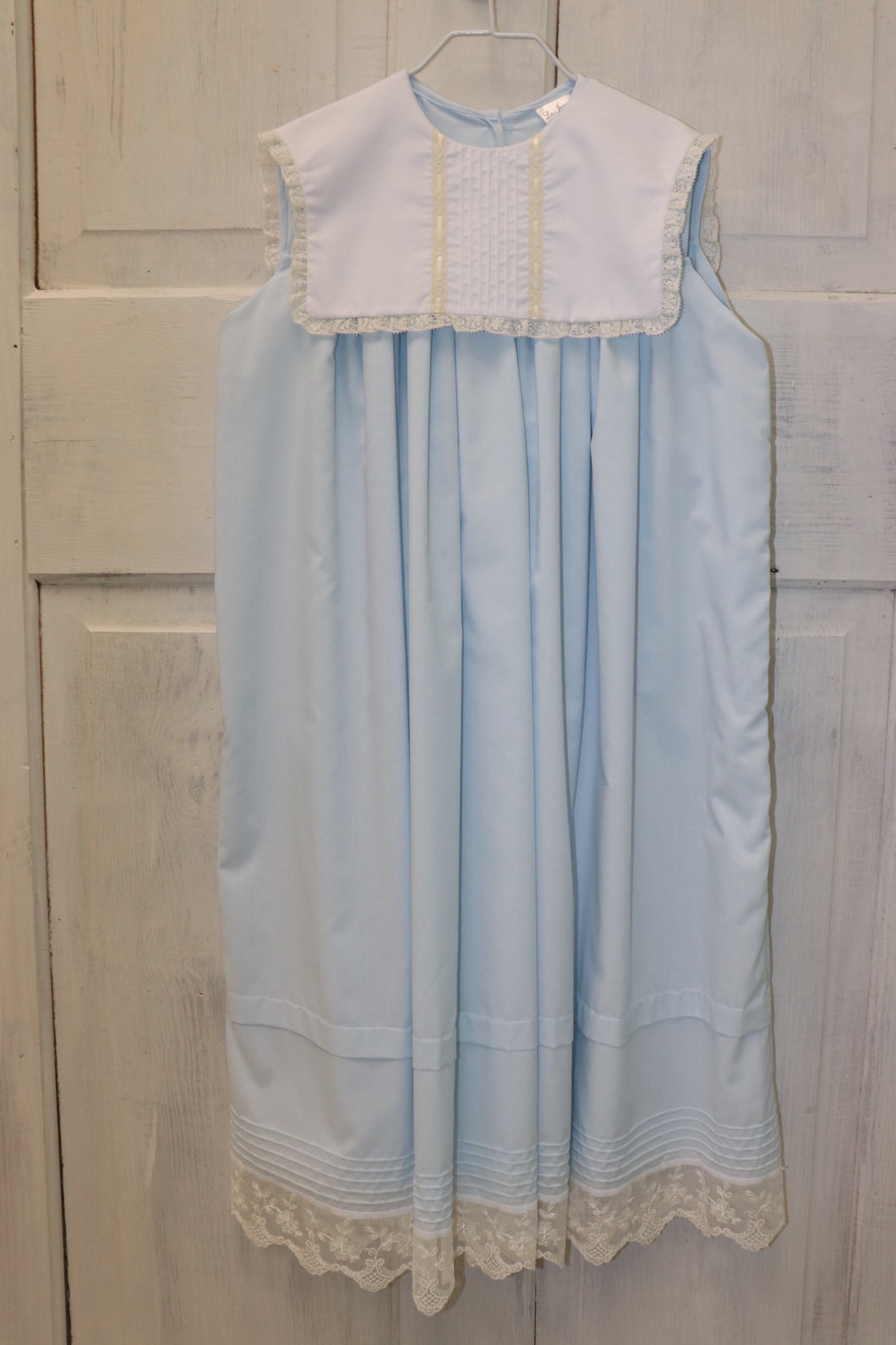 Lajenns Blue Dress with Square White Bib