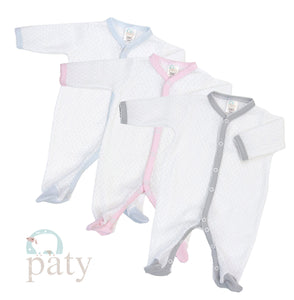 Paty White w/ Pink Footie with Cotton Trim