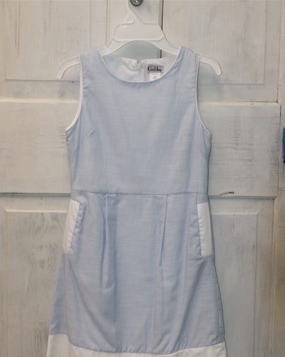 Gabby Blue Pocket Dress G1004