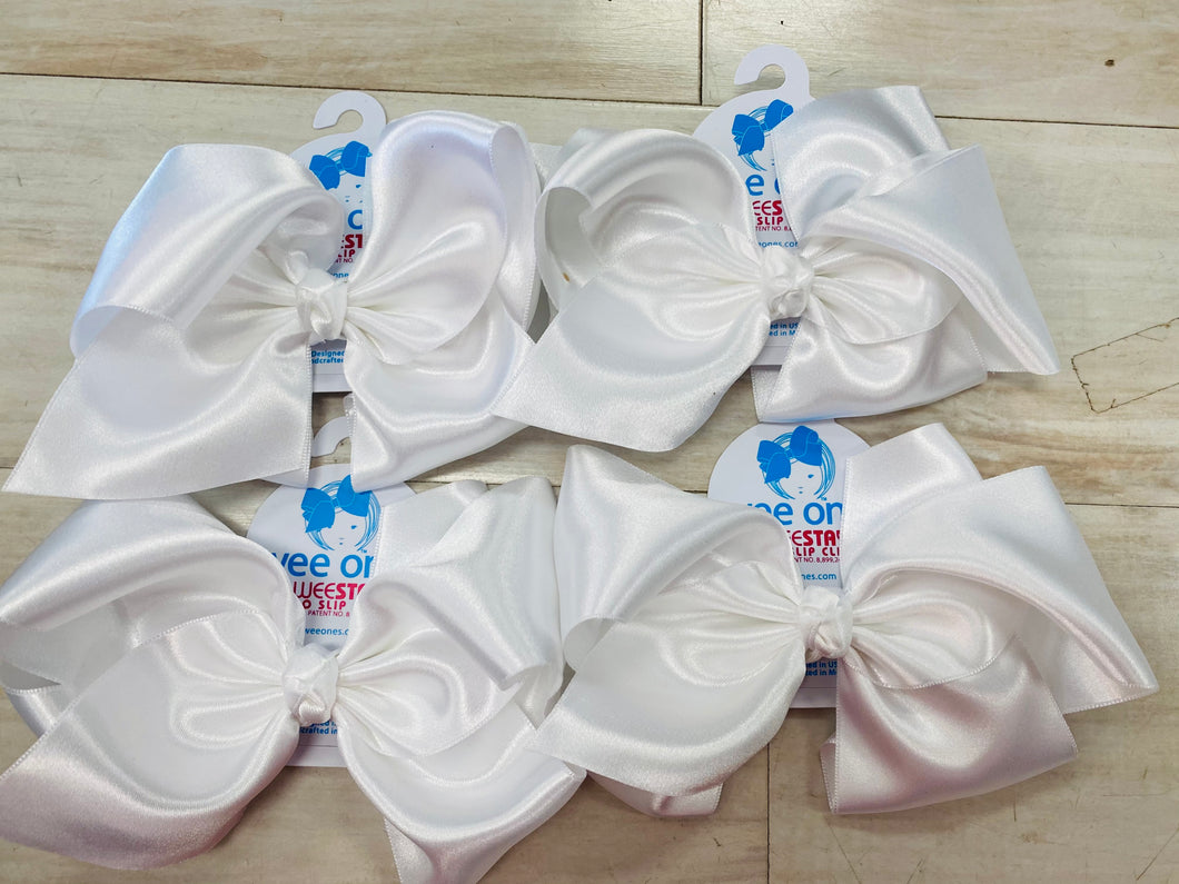 Wee Ones King French Satin Basic Bow