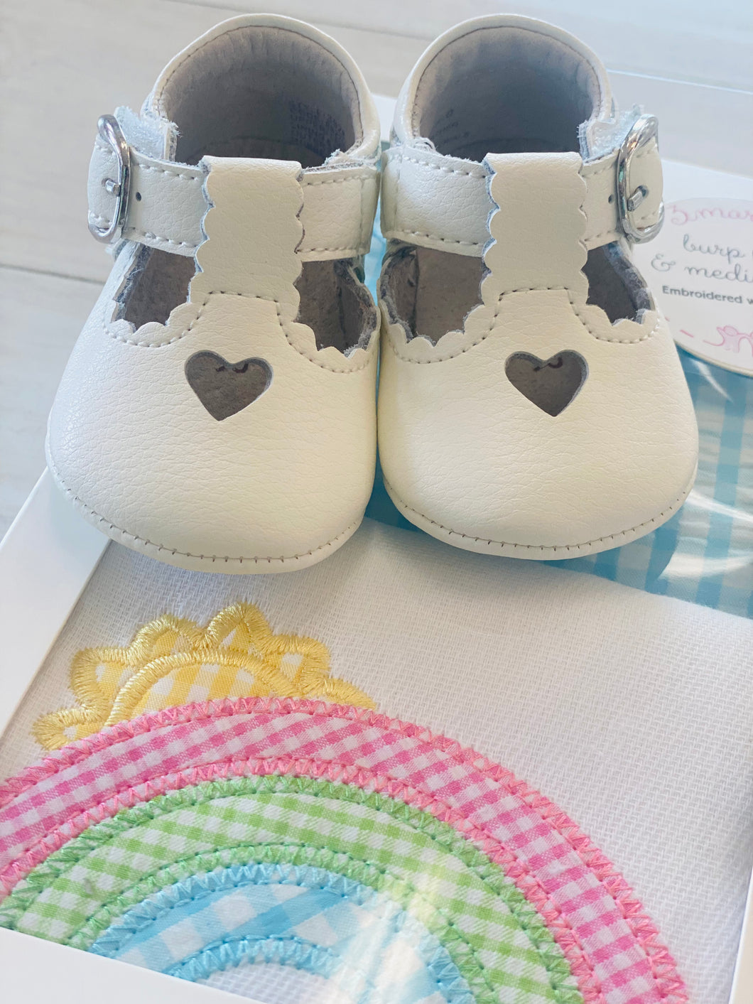 Lamour Infant  white heart shoes