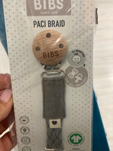 Bibs Paci Braid clip gray