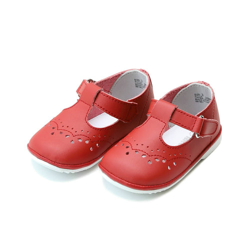 L'Amour Birdie Red T-Strap Mary Jane