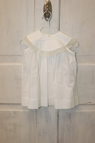 Lullaby Set White Dress with Yolk Lace Collar w/ Slip